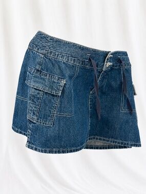 SMART SET Vintage Y2K Denim Cargo Skort - Size 5 (Likel New)
